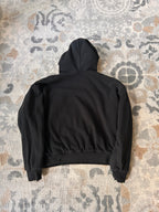 Double Embroidered Hoodie Black