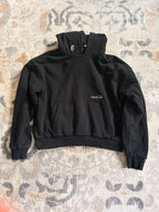 Double Embroidered Hoodie Black