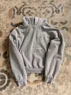 Double Embroidered Hoodie Grey