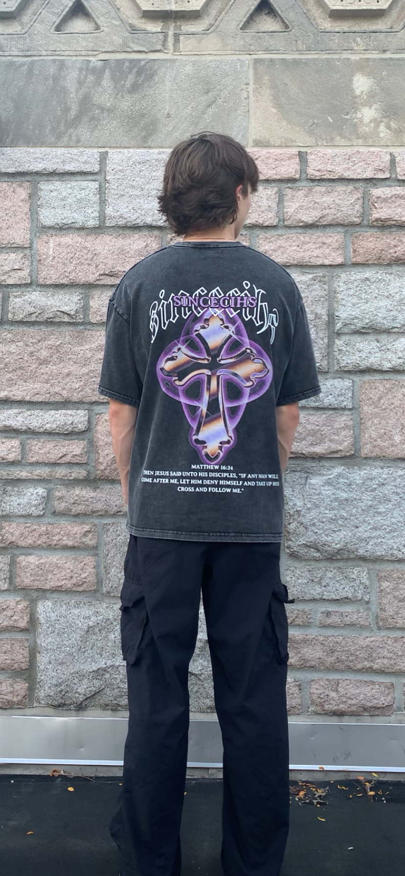 Carried Cross Snow Washed Tee